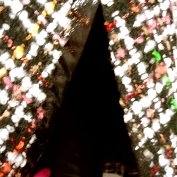 D. Terrell Women's Tweed Shawl Jacket Size 8 Multicolored Cotton Blend Collared - Picture 7 of 12